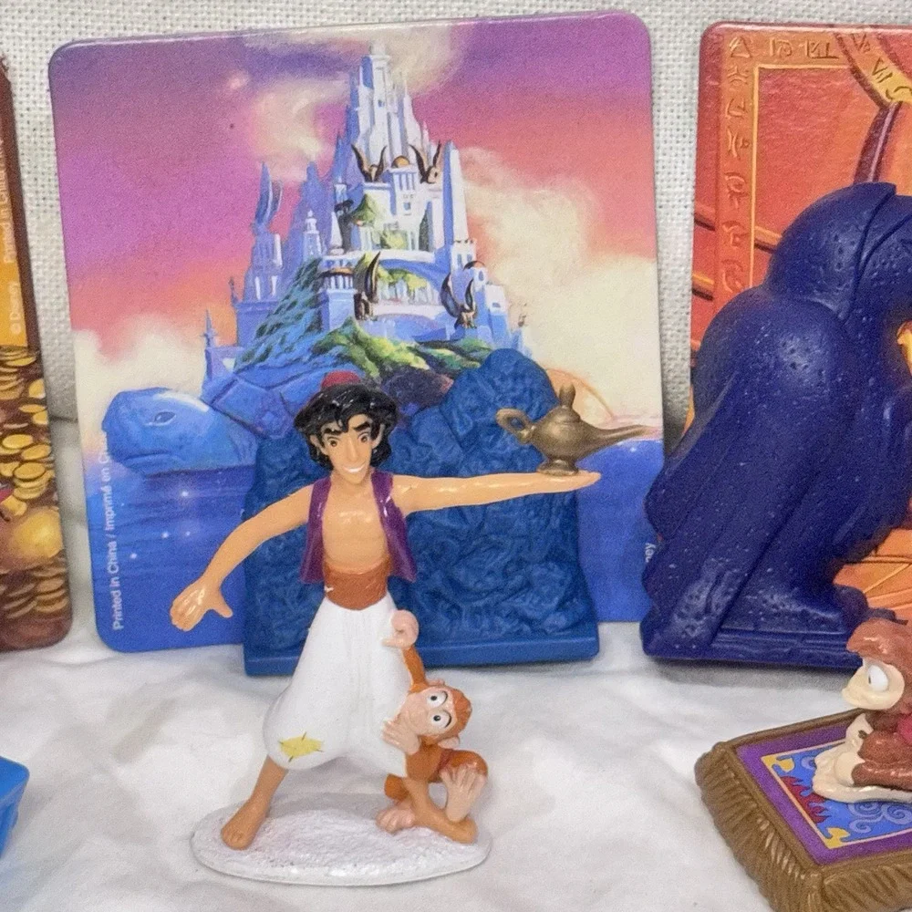 VTG 90s Lot of Aladdin King of Thieves McDonalds Toys Jasmine Mattel Cake Topper
